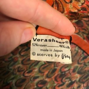 Vintage Accessories - Vera (Anthropologie designer) Sheer Silk Scarf Vintage Accessories - Vera (Anthropologie designer) Sheer Silk Scarf